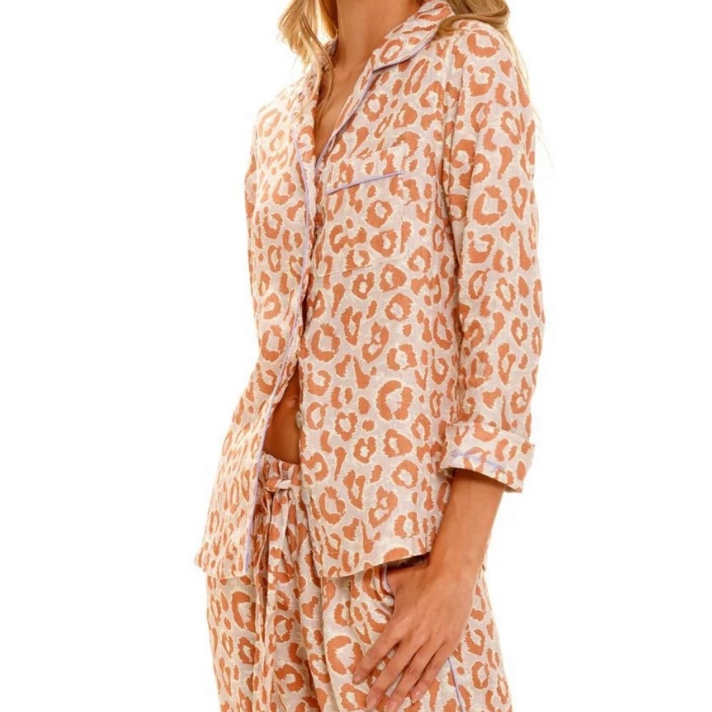 EMMA PANTHER PINK LONG PAJAMA SET